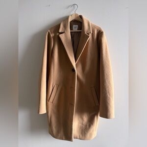 GAP Women's Camel Car Coat Size Medium Tall
